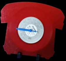 phone shaped vinyl record clock