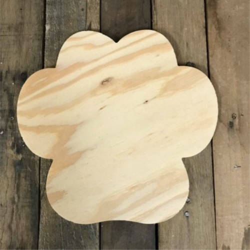 Wood paw print shape - wood,