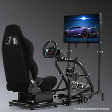 Hottoby Racing Simulator Cockpit with Gaming Seat Fit Logitech G923 Thrustmaster