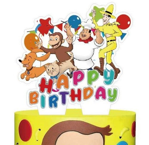 Monkey cake topper curious - topper,