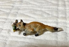 Miniature Cold Painted Fox W/