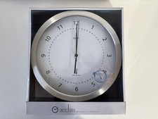 Acctim 74277 - Kaava Radio Controlled Metal Case Wall Clock 12 Inch Silver - New