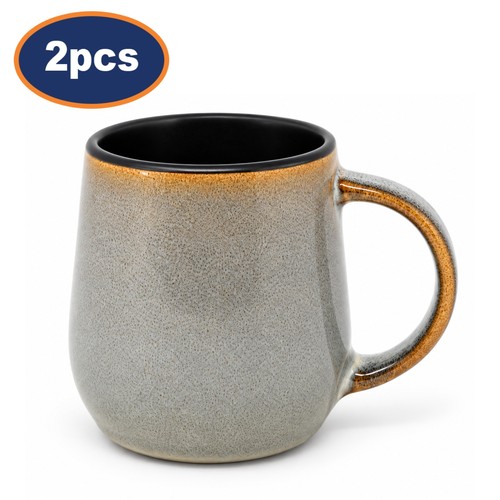 Coffee mug set stoneware grey - mug,