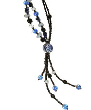 Blue agate, rock crystal