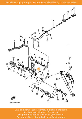 Yamaha nut 90170 06184 oem - yamaha,