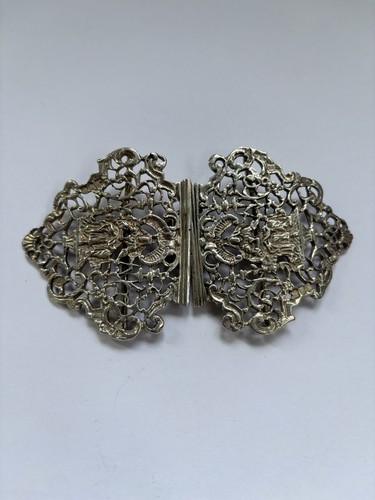 Silver victorian nurses belt - victorian,