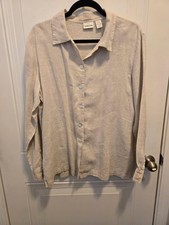 Women's Chico's Light Weight Pant Suit - Size 2 - 100% Linen Tan