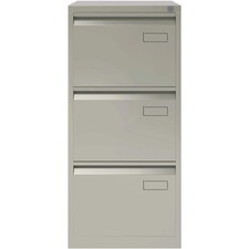 Bisley 3-Drawer Lockable Filing Cabinet Grey Steel Office Storage Unit