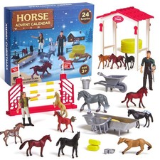 Horse Advent Calendar 2025, 24 Days Christmas Countdown Calendar with 12 Hors...