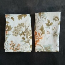 Brown Floral Vintage Curtains
