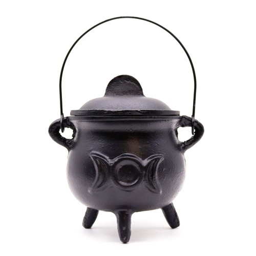 Lrg cast iron cauldron - cast,