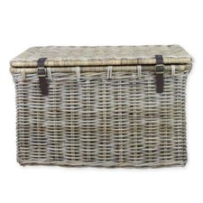 Rattan storage trunk chest - storage,