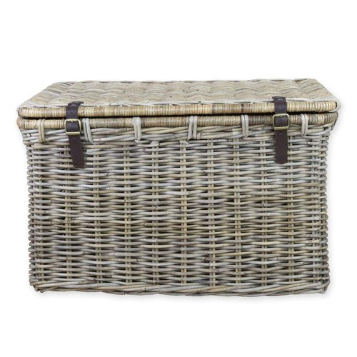 Rattan storage trunk chest - rattan,