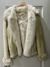 Joseph real sheepskin fur shearling wrap coat jacket Toscana 36 uk 8 us 4