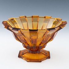 Art Deco Bagley Amber Pressed