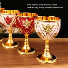 Alloy Wine Cup Goblet 30ml European Style High End Home Use Vintage Metal Rose