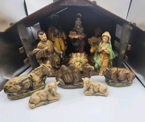 Vintage nativity set piece - set, 12