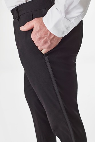 Men black tuxedo trousers - black,