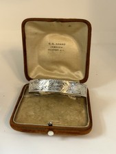 Antique Sterling Scroll Bangle