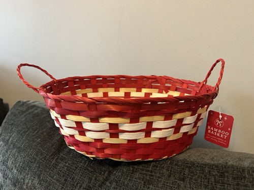 Bnwt bamboo wicker hamper with - wicker,
