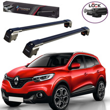 Renault Kadjar Black Lockable Roof Rack Cross Roof Bars  80 Capacıty
