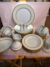 Knightsbridge By Fairmont White & Gold Dinner Set