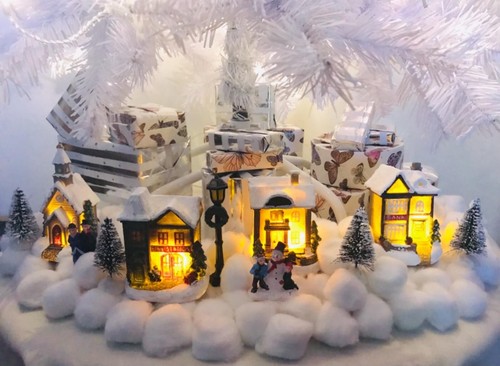 Christmas village scene - christmas,