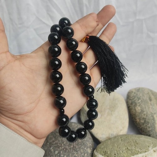 Black onyx stone - black, islamic
