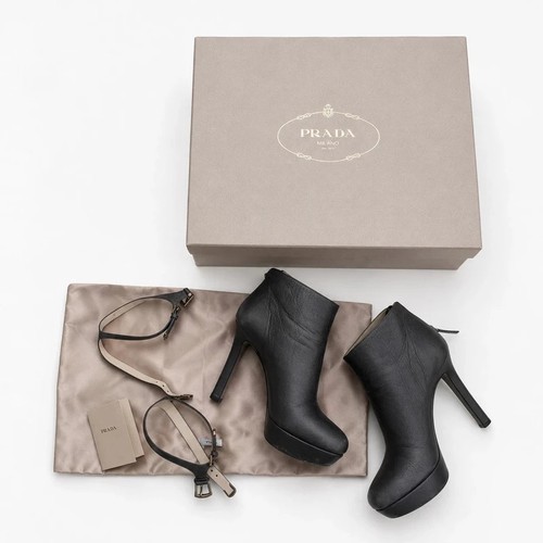 Prada grey platform ankle - prada,
