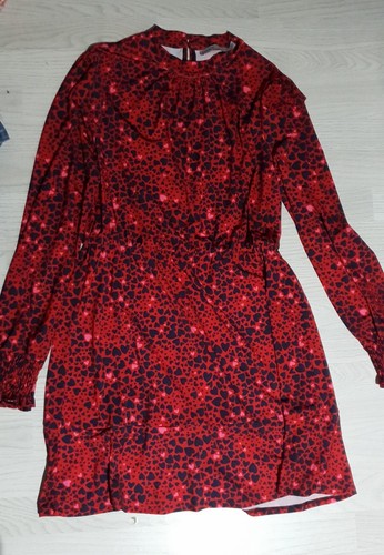 Oasis red hearts midi - red,