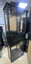 Used Black Selby 2 Door Glass Display Cabinets 