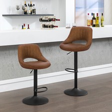 1/2x Bar Stool Adjustable Height Swivel Gas Lift Barstool Kitchen Pub Cafe Chair