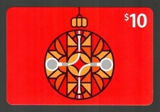 ITUNES Christmas Tree Ornament ( 2010 ) Mini Gift Card ( $0 - NO VALUE )