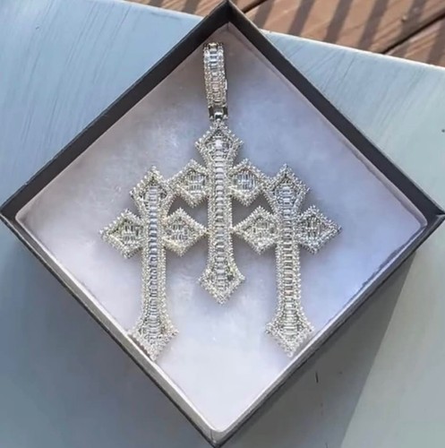 Sterling silver triple cross