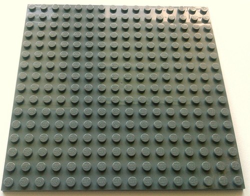 Lego dark grey plate base - 1x,