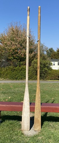 Vintage wooden oars - vintage,