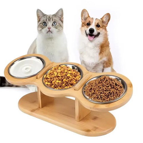 Adjustable three bowl - three, cat