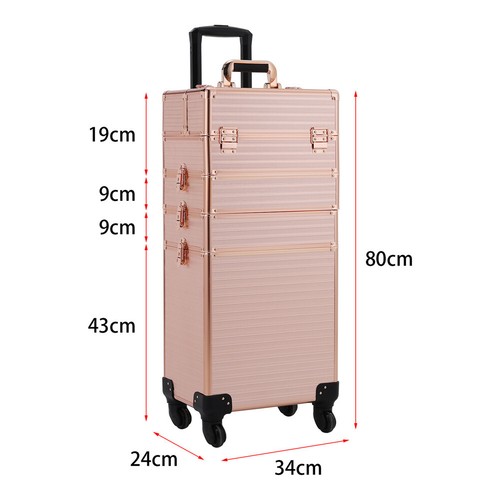 Large makeup trolley case - trolley, on