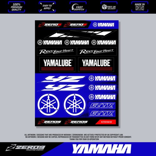 Yamaha stickers motocross - yamaha, stickers,