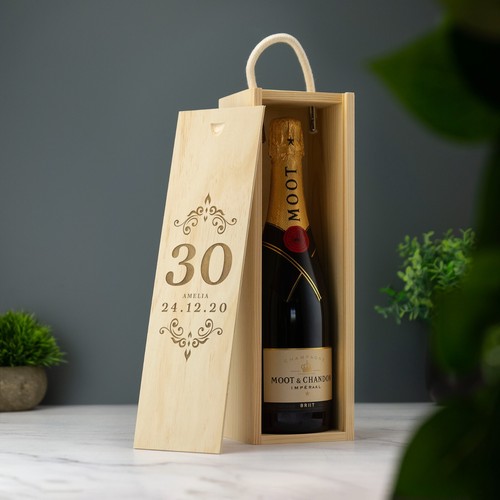 Personalised wine box laser - personalised,