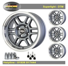 7x 13 Superlight DTM Wheels Classic Mini 1959-2001 Set of 4 Gunmetal