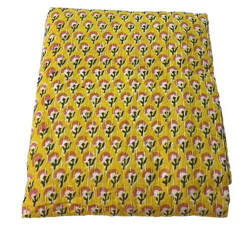 Indian kantha quilt - quilt, bedspread