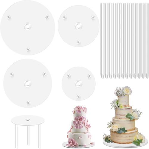 Cake supports for tiered - cake,