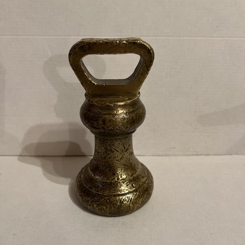 Vintage brass weight t - weight, w