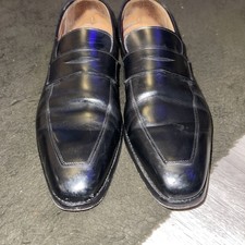 crockett jones black leather shoes size 10