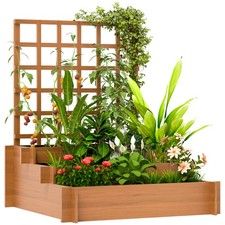 Outsunny 3 Tier Wooden Garden