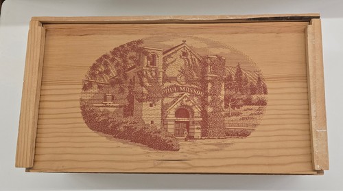 Paul masson wooden - wine, box