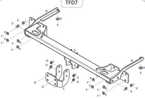 Towtrust fixed flange towbar - towtrust,