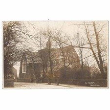 WATERLOO Merseyside, St Marys Church RP Postcard, Postmark 1919