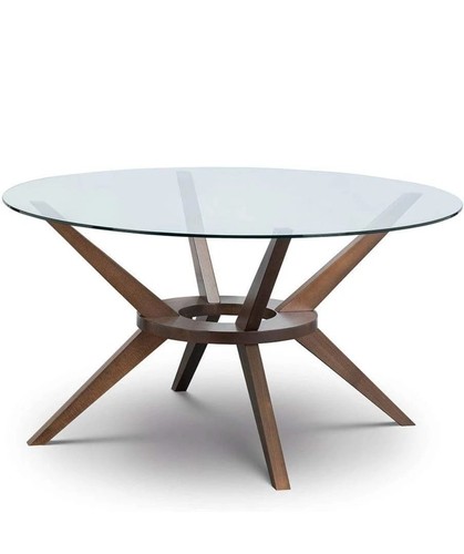 Round walnut dining - walnut, table